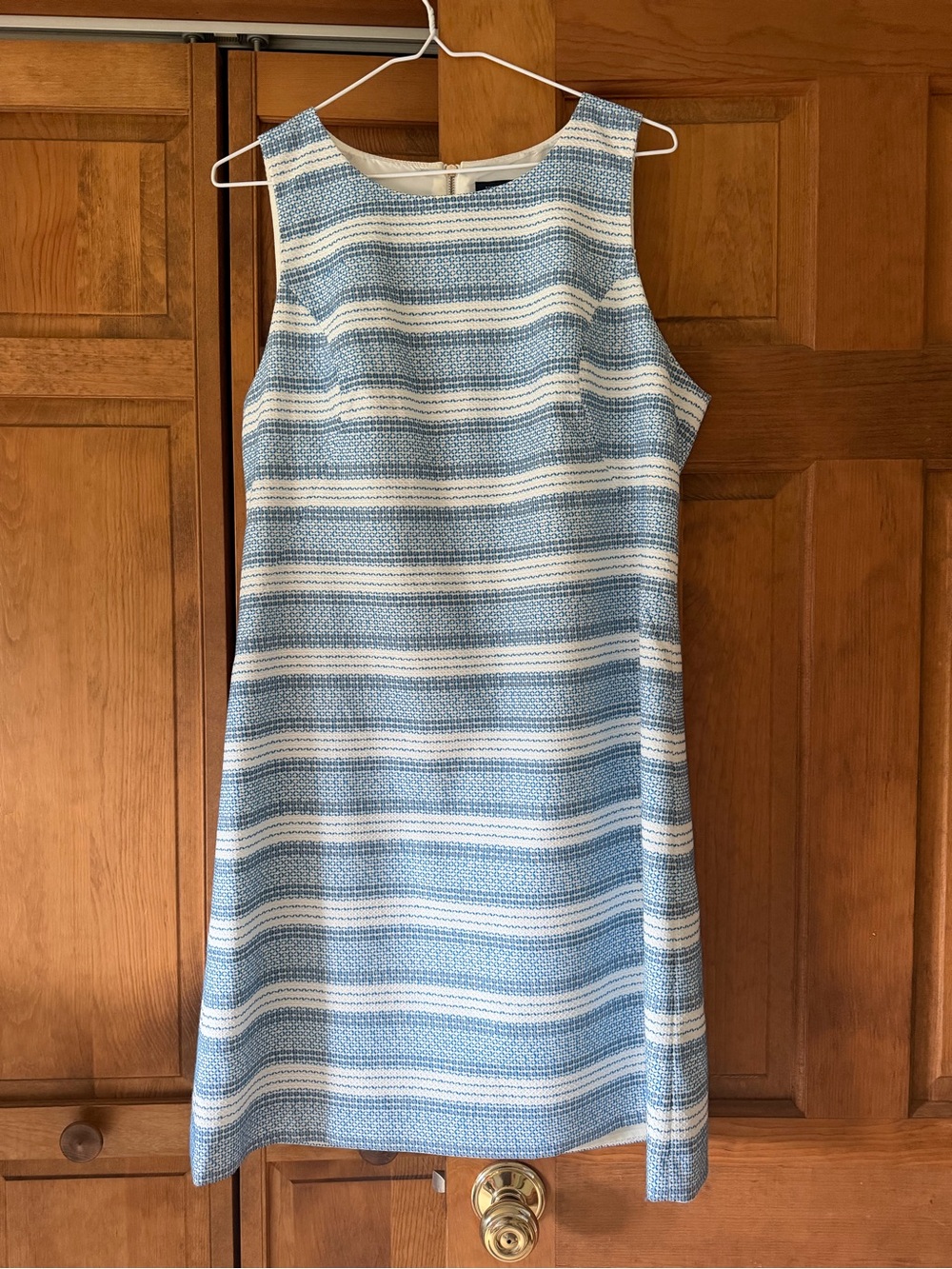 Blue & White Striped Sleeveless Shift Dress💙